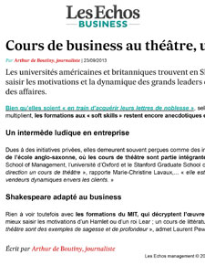 article les echos formation scene experiences